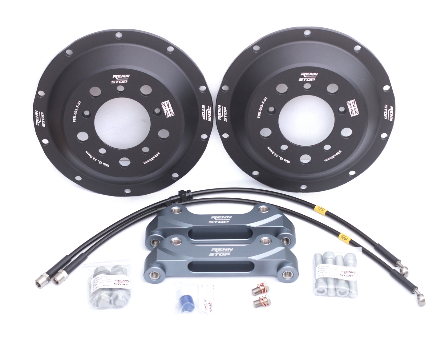 F8X Front 380x36mm AP Racing Pro 5000R Brake kit - Bells, Brackets & Lines (BMW M2 / M3 / M4)